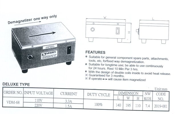 Demagnetizer 1.5A