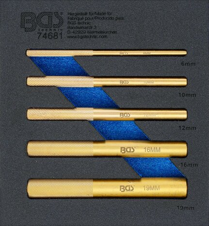 Set punzoni in ottone 6 - 19 mm 5 pz