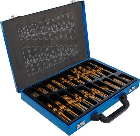 Twist & Step Drill Set HSS titanium nitrated 1 - 10 mm 231 pcs