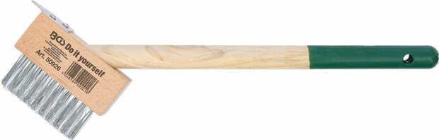 Weed Wire Brush short Handle with Scraper 300 mm