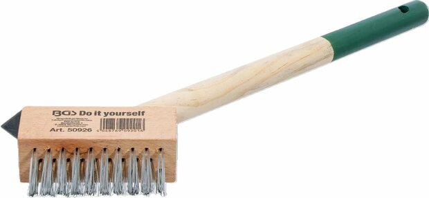 Weed Wire Brush short Handle with Scraper 300 mm
