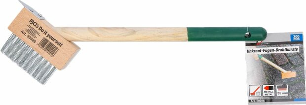 Weed Wire Brush short Handle with Scraper 300 mm