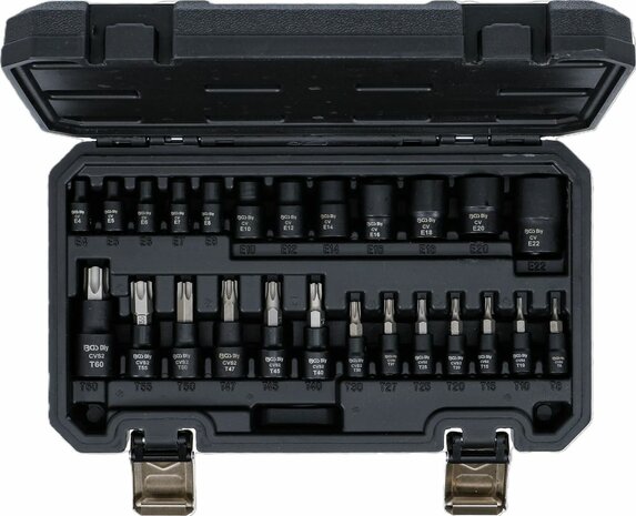 Bit Socket / Socket Set (1/4), (3/8), (1/2) Drive E-Star / T-Star (for Torx) 25 pcs