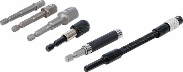 Adapter and Extension Bar Set for Electric Drills 6-pcs
