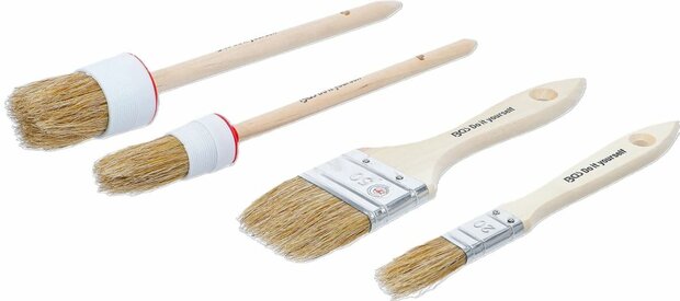 Flat and Round Brush Set 4 pcs