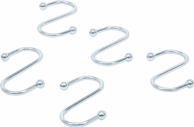 Hook Set S-Shape 75 mm 5 pcs