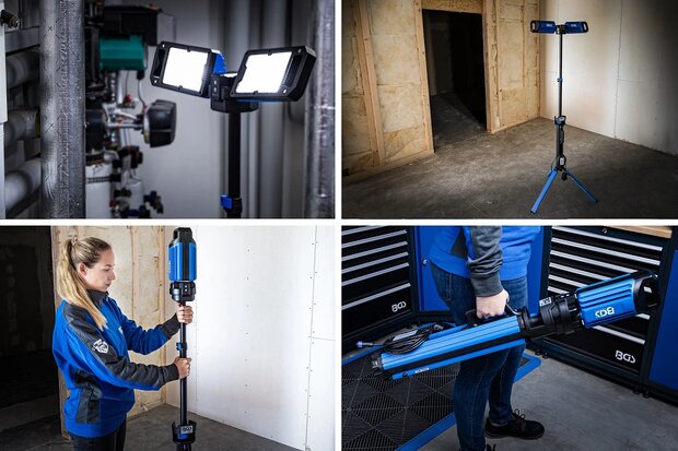 Hybrid Duo-SMD-LED Work Flood Light with Tripod