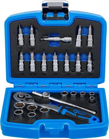 Socket Set 6.3 mm (1/4) Drive 24 pcs
