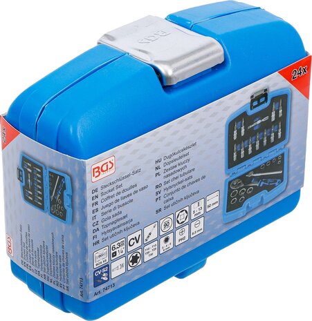 Socket Set 6.3 mm (1/4) Drive 24 pcs