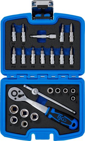 Socket Set 6.3 mm (1/4) Drive 24 pcs