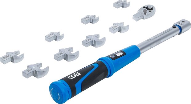 Torque Wrench Set for 9 x 12 mm Insert Tools 10 - 50 Nm 10 pcs