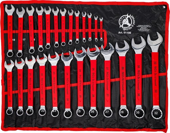 Combination Spanner Set with non-slip handle 6 - 32 mm 25 pcs