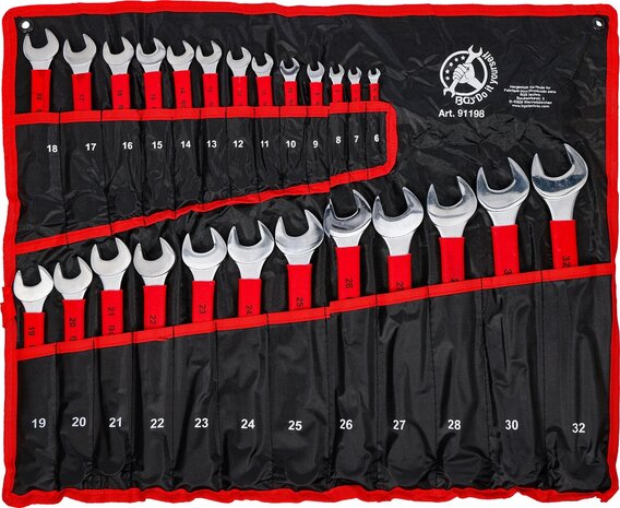 Combination Spanner Set with non-slip handle 6 - 32 mm 25 pcs