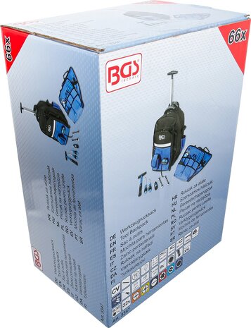 Tool Backpack with Telescopic Handle Mobile 66 pcs