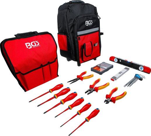 VDE Tool Backpack with Telescopic Handle Mobile 27 pcs