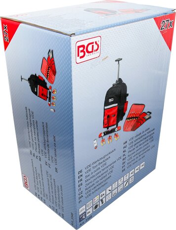 VDE Tool Backpack with Telescopic Handle Mobile 27 pcs