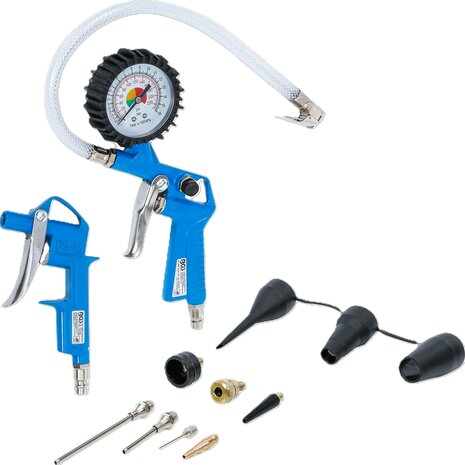 Air Blow Gun and Pistol-Grip Air Inflator Set 10 pcs
