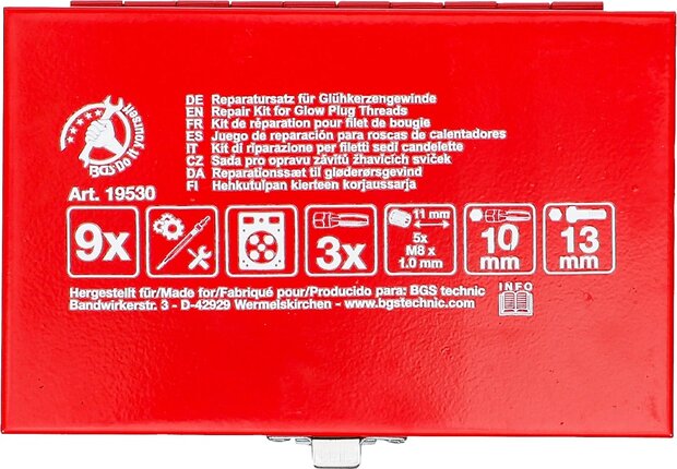 Repair Kit for Glow Plug Threads M8 x 1.0
