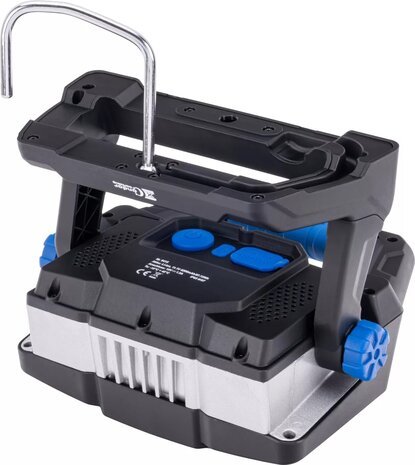 Floodlight rechargeable with bluetooth loudspeaker COB-LED
