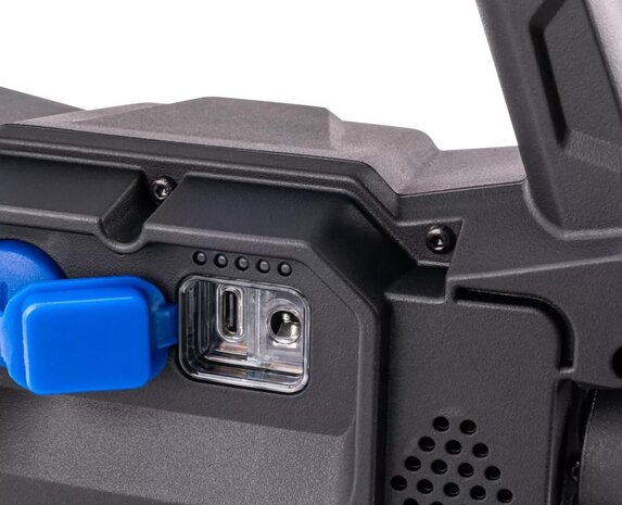 Floodlight rechargeable with bluetooth loudspeaker COB-LED