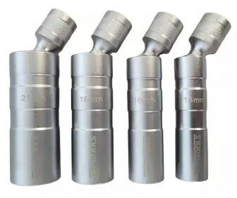 Spark Plug Socket Set 3/8 Magnetic Flexible 4-Piece