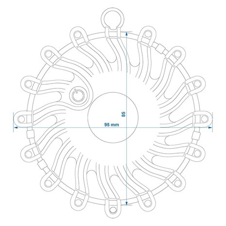 16 LED Orange Warning Disc