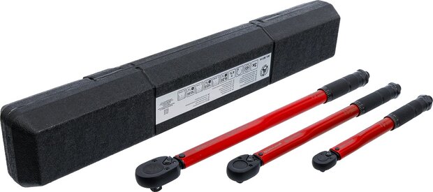 Torque Wrench Set (1/4) 2 - 24 Nm, (3/8) 19 - 110 Nm, (1/2) 28 - 210 Nm 3 pcs