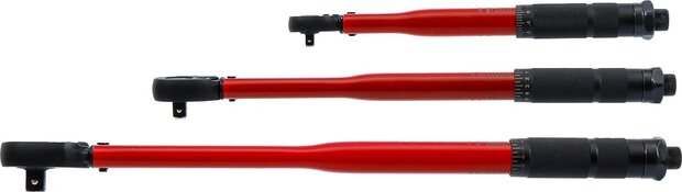 Torque Wrench Set (1/4) 2 - 24 Nm, (3/8) 19 - 110 Nm, (1/2) 28 - 210 Nm 3 pcs