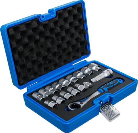 Go-Through Socket Set Gear Lock 10 - 24 mm 17 pcs