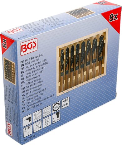 HSS Drill Set 14 - 25.5 mm 8 pcs