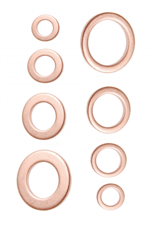 Seal Ring Assortment copper 150 pcs.