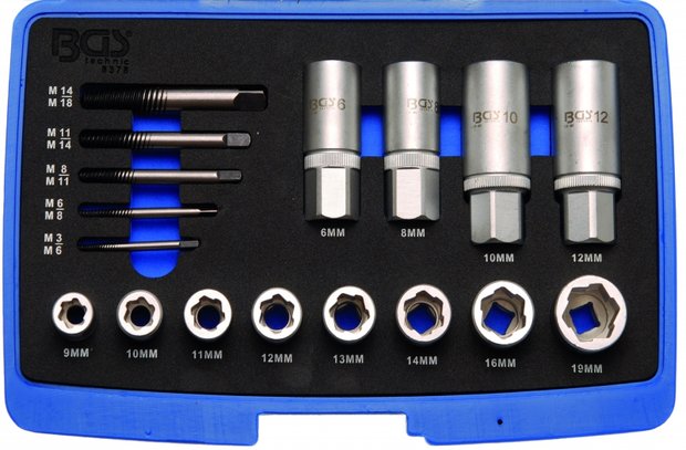 17-piece Screw and Stud Extractor Set