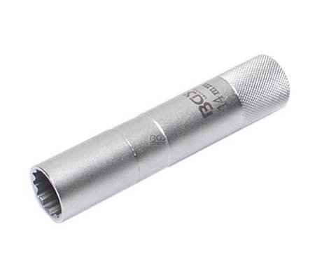 Spark Plug Socket with Magnet, 12-point, long (3/8) Drive 14 mm