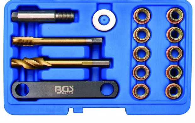 15-piece Brake Thread Repair Kit M12 x 1.5, VAG