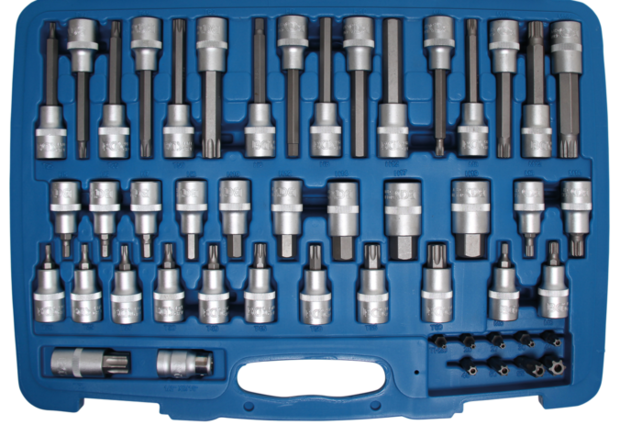 Bit Socket Set 12.5 mm (1/2) Drive, 8 mm (5/16) Drive 49 pcs