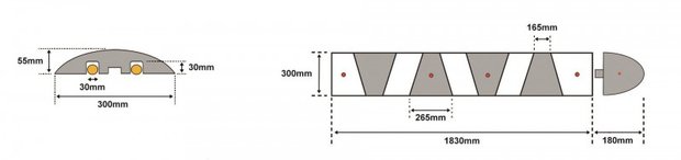 Verkeersdrempel 55mm