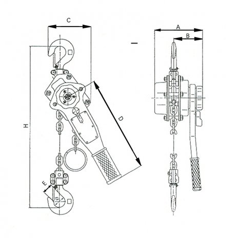 Rateltakel 1,5 ton-1,5m