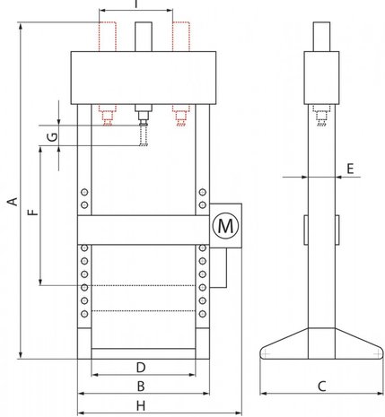 Manual hydraulic press 30t