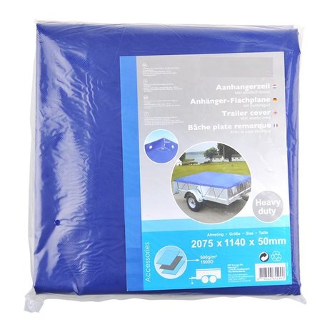 Trailer tarpaulin with elastic cord 2075x1140x50mm