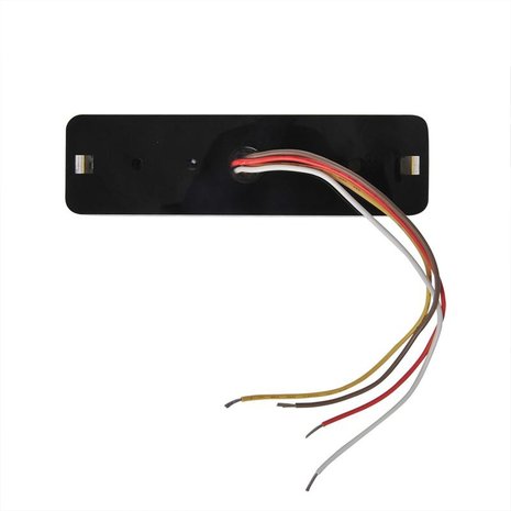 Rear light 12/24V 3 functions 135x38mm LED with holder black