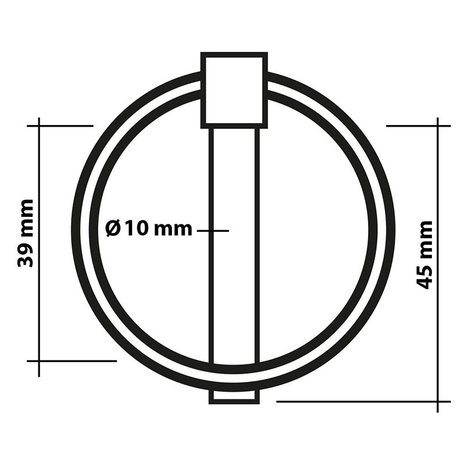 Locking pin 10mm with ring