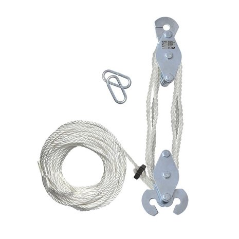 Pulley hoist with 20M nylon rope