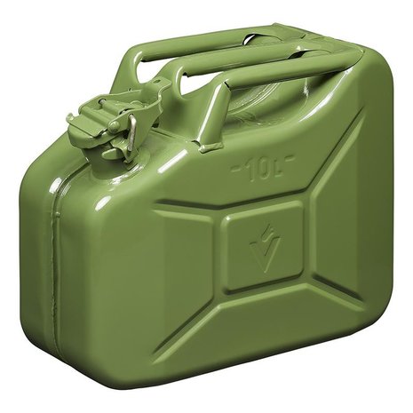 Jerry can 10L metal green UN- & TüV/GS-approved