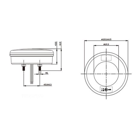 Front light 2 function 122mm 24LED