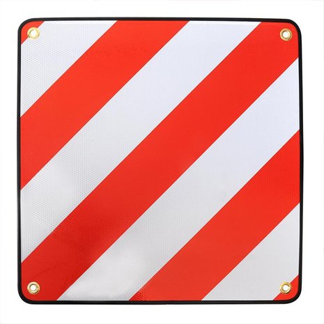 Rear warning sign aluminium 50x50cm for Italy