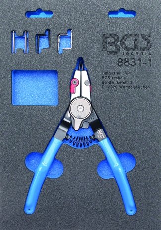 Circlip Pliers for external/internal circlips exchangeable tips 180 mm