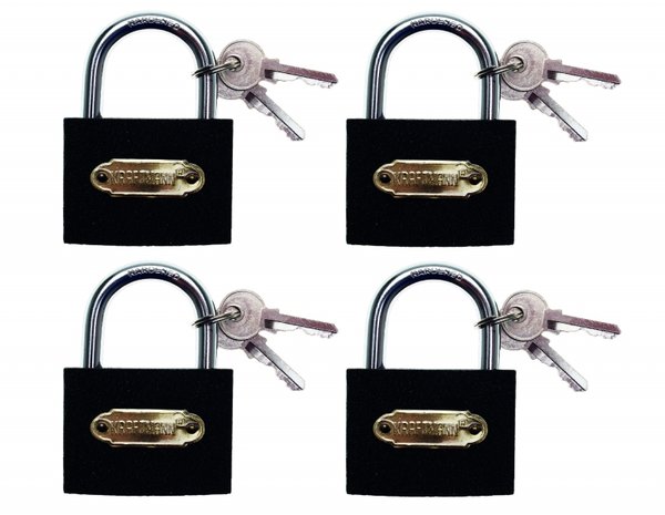 Padlock Set simultaneous locking Type L 35mm 4 pcs