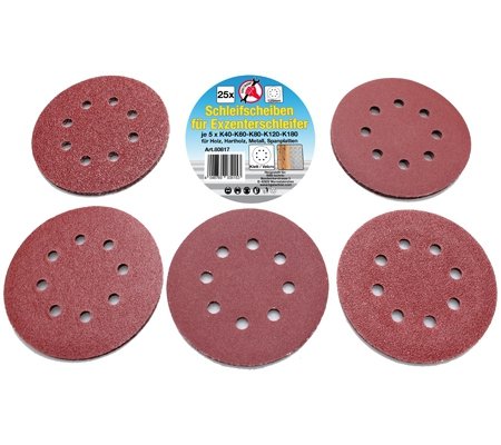 25-piece Sanding Pads for Eccentric Sanders