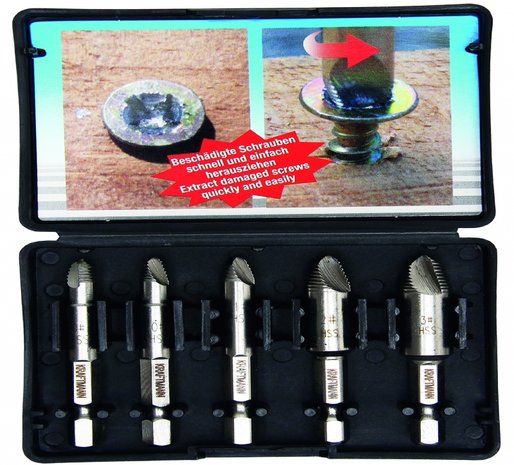 Screw Extractor Set #0-#3 5 pcs