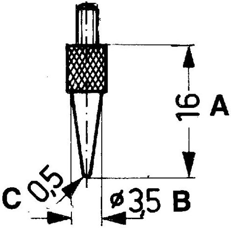 Measuring point half-round -DPTHR